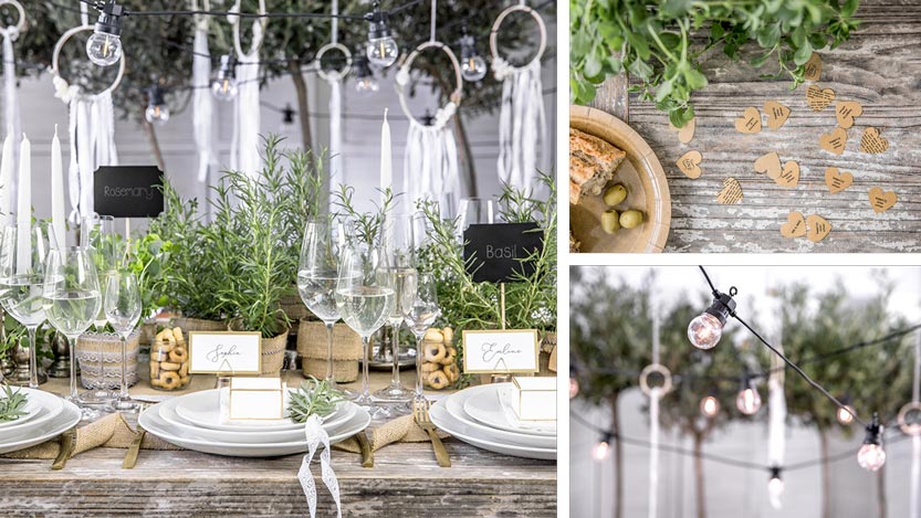 Italialainen maalaisläheinen hääteema