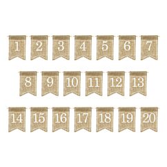Paikkakortit - Numerot 1-20 - Juuttikangas
