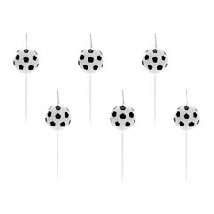 Kakkukynttilät - Jalkapallo - 6kpl