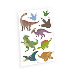 Dinosaurus aiheiset väliaikaiset tatuoinnit, 9 kpl.
