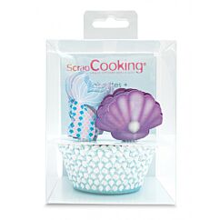Cupcake-setti - Merenneito, 24kpl