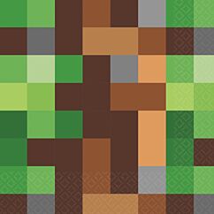 Lautasliinat, Pikseli, 16 kpl. Minecraft-synttärijuhlat.