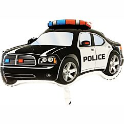 Foliopallo - Musta poliisiauto, 78cm