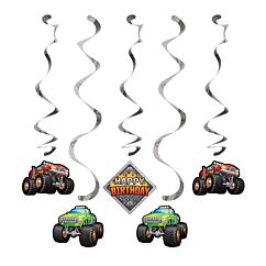 Ripustettavat kierrekoristeet, Monster Truck, 5 kpl.
