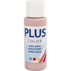 Askartelumaali, Akryylimaali, Dusty Rose. Huurrettu Vaaleanpunainen, 60 ml Plus Color