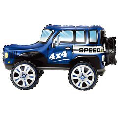 Auto 3D Foliopallo - Maastoauto, Sininen 35x65cm