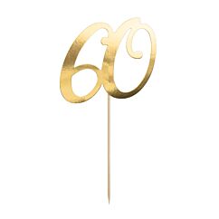 Kultainen kakkukoriste numero 40.
