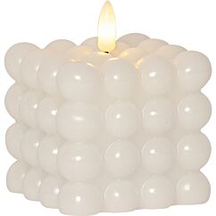 Flamme Dot LED-kynttilä 9,5cm - Valkoinen