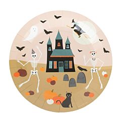 Pahvilautaset - Halloween Blush, 22cm, 8kpl