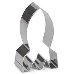 Metallinen avaruusraketti-muotti.