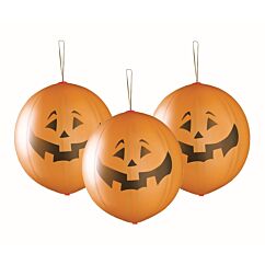 Ilmapallot Premium - Halloween kurpitsa kuminauhalla, 45cm, 3kpl