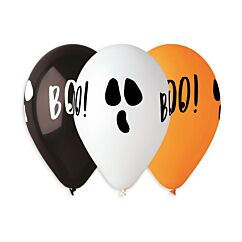 Ilmapallot - Halloween Boo, 33cm, 5kpl