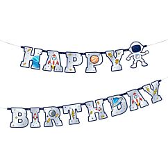 Banneri - Happy Birthday - Avaruus, 2,2m