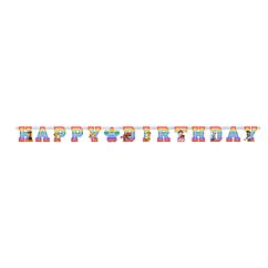 Banneri - Happy Birthday - Ryhmä Hau, Pastelli, 180cm