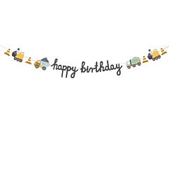 Banneri - Työkoneet, Happy Birthday, 2m