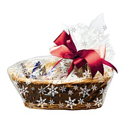 Sellofaanipussi lahjakorille 40cmx45cm - Lumihiutale, 6kpl