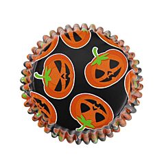 Folioidut PME:n muffinssivuoat kurpitsan kuvioilla, 30 kpl. Halloween.