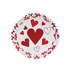 Folioidut PME:n muffinssivuoat sydän-kuvioilla, 30 kpl.