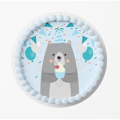 Birthday Bear kakkukuva karhu-synttäreihin. 