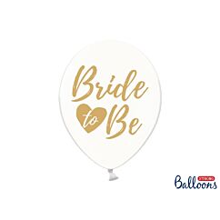 Ilmapallot polttareihin, kultaisella tekstillä Bride to Be