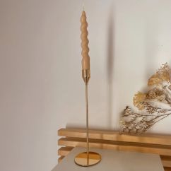 Kierrekynttilä - Cappuccino, 18cm