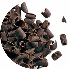PME Belgian Dark Chocolate Curls - Belgialaiset tummasuklaakiharat, 85g.