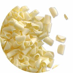 PME Belgian WhiteChocolate Curls - Belgialaiset valkosuklaakiharat, 85g.