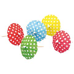 Cocktailtikut - Sateenvarjot, 10 kpl. Pituus 10 cm.