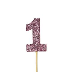 Cocktailtikut numero yksi. Vaaleanpunaiset-glitter molemmin puolin. 12 kpl.