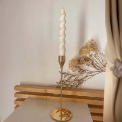 Kierrekynttilä - Luonnonvalkoinen, 18cm