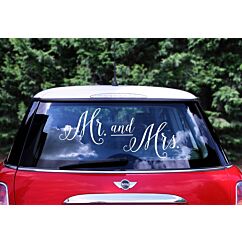Hääautotarra - Mr and Mrs