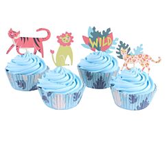 Cupcake-setti - Villit eläimet, 24+24kpl