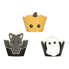 Halloween Cupcake Wrappers - Söpöt hahmot, 6kpl