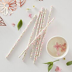 Ihanat kukalliset paperipillit Ditsy Floral, 25 kpl.