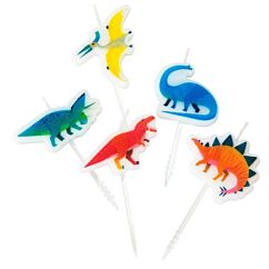 Dinosaurus kakkukynttilät, 5 kpl.