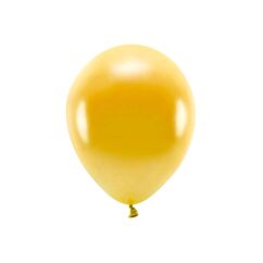 Ekologiset metallinhohtoiset ja kullanväriset ilmapallot - 10 kpl, 30cm.