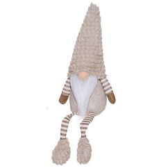 Tonttu, pitkät jalat - Beige, 40cm