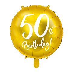 Folipallo, 50th Birthday!, Kulta, 45cm, 50-v juhlat