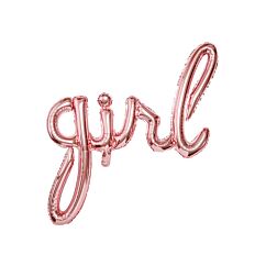 Ruusukullanvärinen foliopallo "girl".