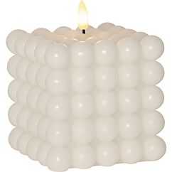 Flamme Dot LED-kynttilä, Valkoinen, 12,5cm