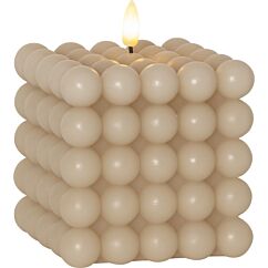 Flamme Dot LED-kynttilä, Beige, 12,5cm