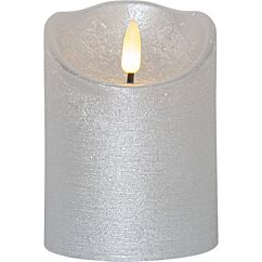 Flamme Rustic LED-kynttilä 10cm - Hopea