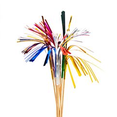 Pitkät koristetikut - Metallic Mix, 10kpl