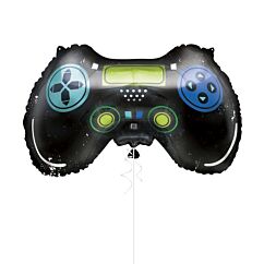 Peliohjain foliopallo tekstillä "Game On It´s Your Birthday"
