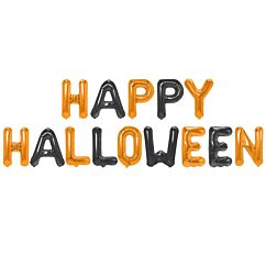 Foliopallo - Happy Halloween - Musta/Oranssi