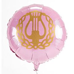 Foliopallo - Ylioppilas Lyyra, Vaaleanpunainen, 45cm