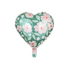 Sydämenmuotoinen valkoinen foliopallo tekstillä "Love". 45 cm.