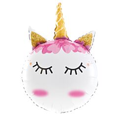 Pyöreä foliopallo yksisarvinen.