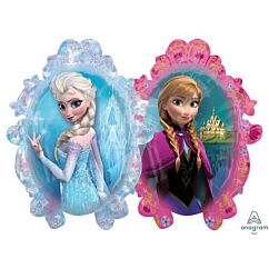 Kaksipuolinen Frozen foliopallo, Elsa ja Anna kuvat.