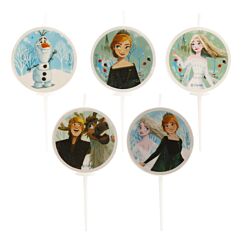 Pyöreät kakkukynttilät - Frozen, 5kpl